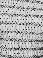 Amy Lynn White Cora Polka Dot Smocked Lattuice Top - Image 6 of 6