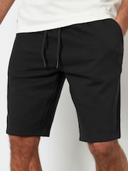 Threadbare Black Knee Length Fleece Sweat Shorts - Image 4 of 5