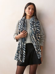 Blurred Zebra Print Midweight Scarf - Image 1 of 3