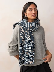 Blurred Zebra Print Midweight Scarf - Image 2 of 3