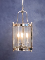 Interiors by Premier Silver Kensington Townhouse 3 Bulb Glass Pendant Light - Image 1 of 4