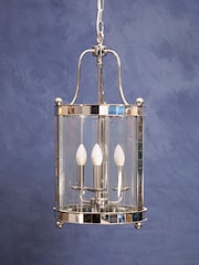 Interiors by Premier Silver Kensington Townhouse 3 Bulb Glass Pendant Light - Image 2 of 4