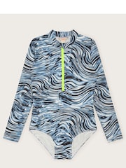 Monsoon Multi Ripple Swimsuit with UPF50+ Protection - Image 1 of 3