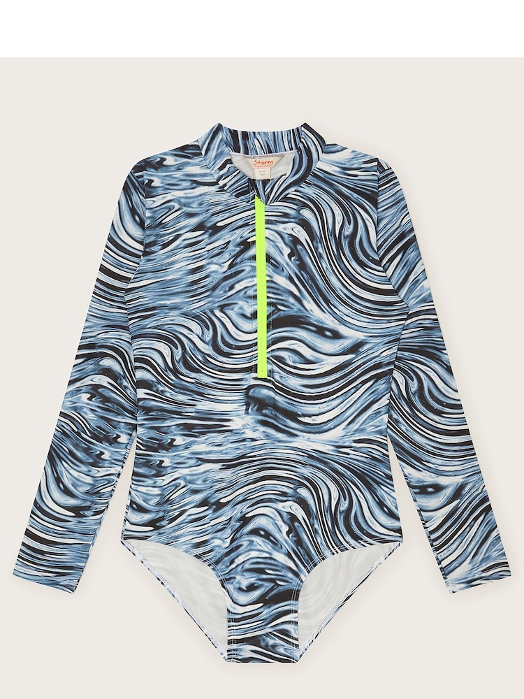 Monsoon Multi Ripple Swimsuit with UPF50+ Protection - Image 1 of 3