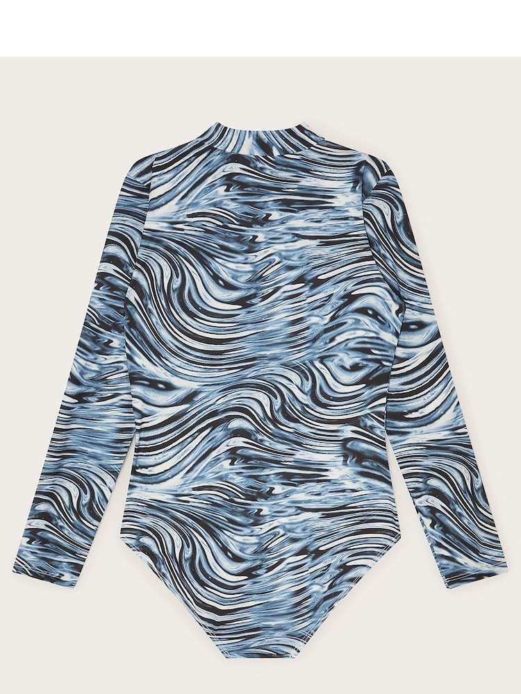 Monsoon Multi Ripple Swimsuit with UPF50+ Protection - Image 2 of 3