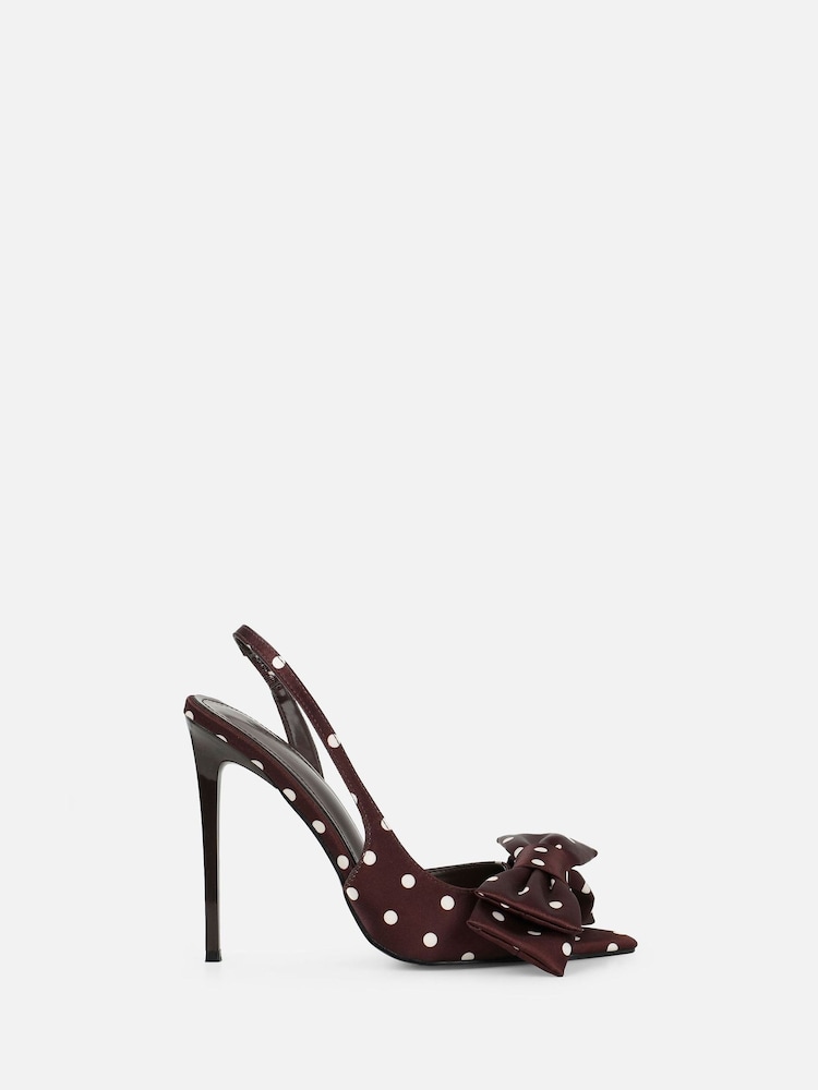 bordeaux - Simmi London Toppaz Bow Detail Slingback Sandals - Image 2 de 4 bordeaux - Simmi London Toppaz Bow Detail Slingback Sandals - Image 2 de 4