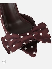 bordeaux - Simmi London Toppaz Bow Detail Slingback Sandals - Image 3 de 4