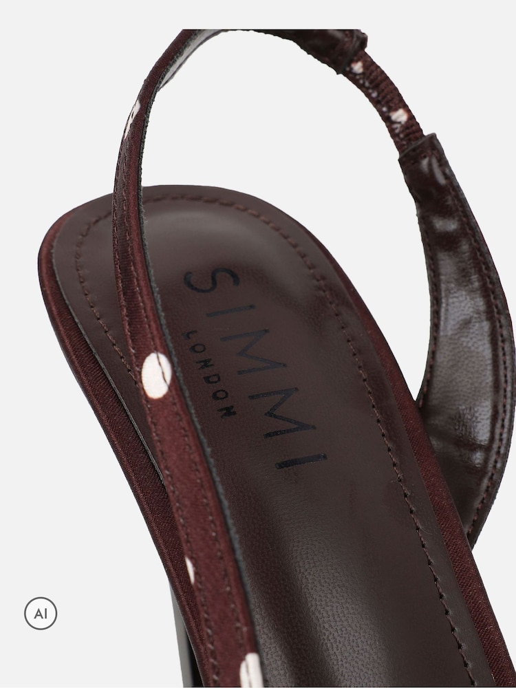 bordeaux - Simmi London Toppaz Bow Detail Slingback Sandals - Image 4 de 4 bordeaux - Simmi London Toppaz Bow Detail Slingback Sandals - Image 4 de 4