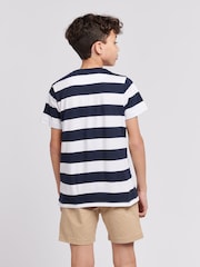 U.S. Polo Assn. Blue Boys Classic Stripe 100% Cotton T-Shirt - Image 4 of 6
