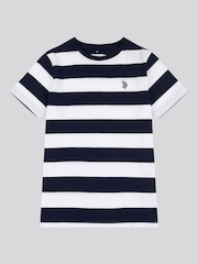 U.S. Polo Assn. Blue Boys Classic Stripe 100% Cotton T-Shirt - Image 5 of 6