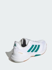 adidas White Ligra 8 Indoor Shoes - Image 2 of 4