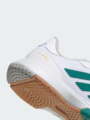adidas White Ligra 8 Indoor Shoes - Image 3 of 4