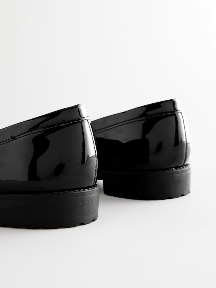 Black Forever Comfort® Patent Tassel Hardware Detail Slim Loafers - Image 8 of 8