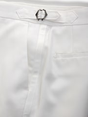 Белый - Обычный крой - Брюки-смокинг с регулируемой отделкой лентой - Image 3 of 9