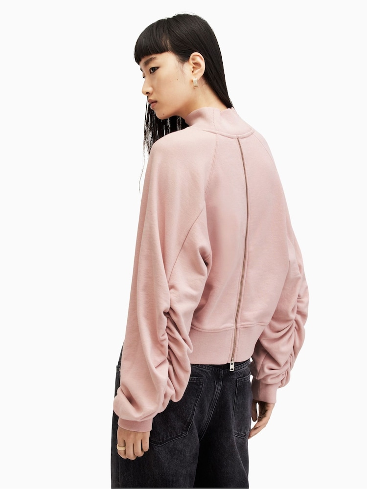 AllSaints Pink Dana Sweat Top - Image 2 of 6