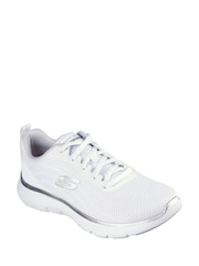 Skechers White Flex Appeal 5.0 Uptake Trainers - Image 1 of 3