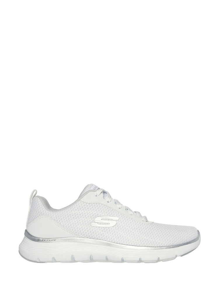 Skechers White Flex Appeal 5.0 Uptake Trainers - Image 3 of 3