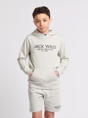 Серый - Jack Wills Boys Batsford 100% Cotton Hoodie - Изображение 1 из 7