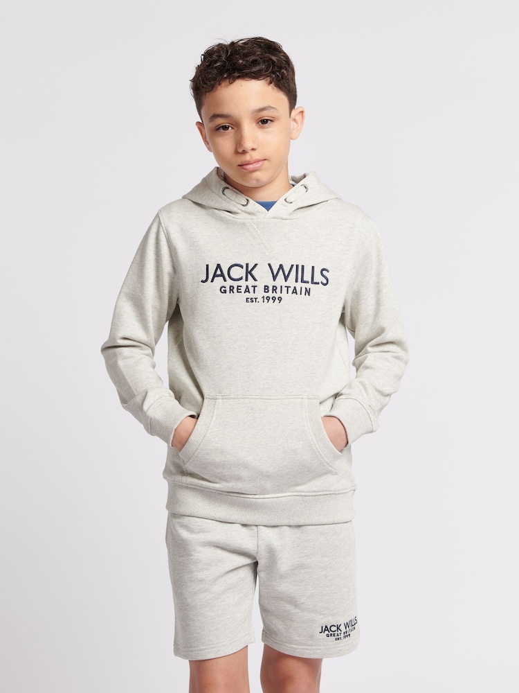 Gris - Sudadera con capucha para niño 100% algodón Batsford de Jack Wills - Imagen 1 de 6 Gris - Sudadera con capucha para niño 100% algodón Batsford de Jack Wills - Imagen 1 de 6