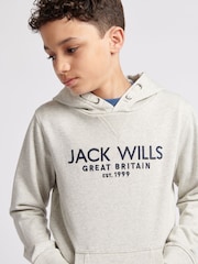 Серый - Jack Wills Boys Batsford 100% Cotton Hoodie - Изображение 3 из 7
