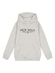 Серый - Jack Wills Boys Batsford 100% Cotton Hoodie - Изображение 5 из 7