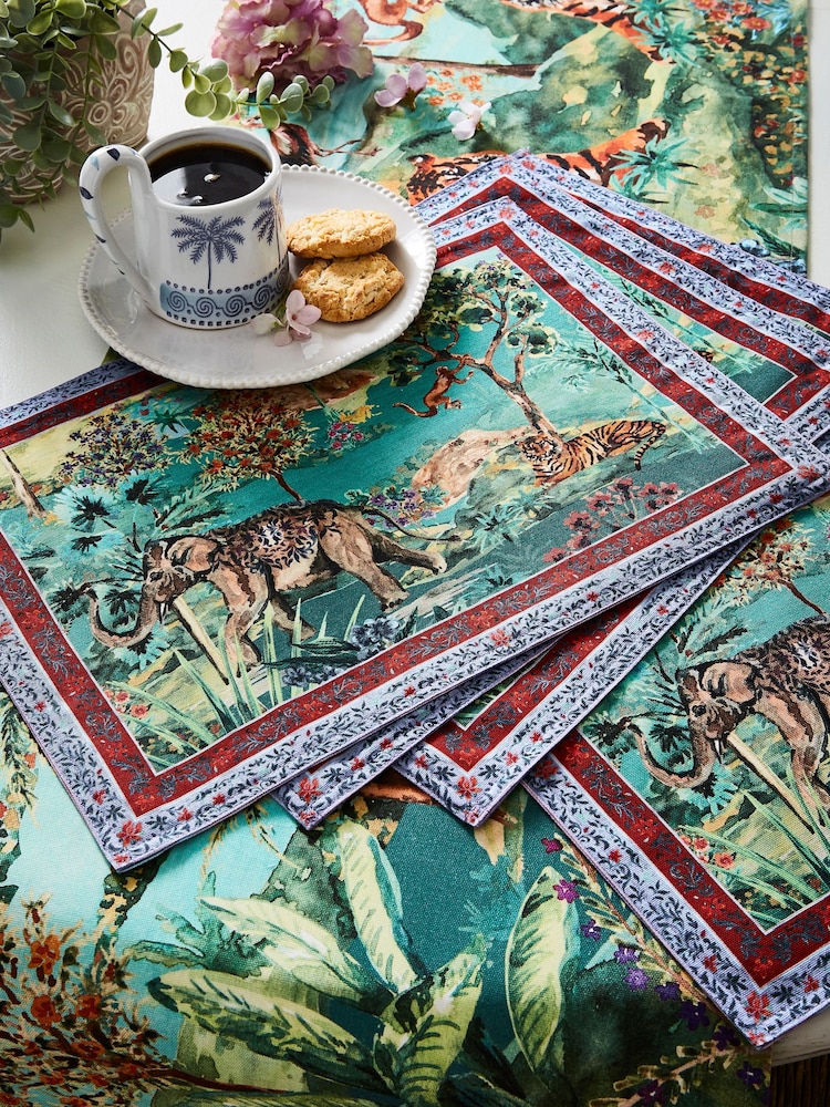 Joe Browns Green Serene Setting Placemats 4 Pack - Image 1 of 4