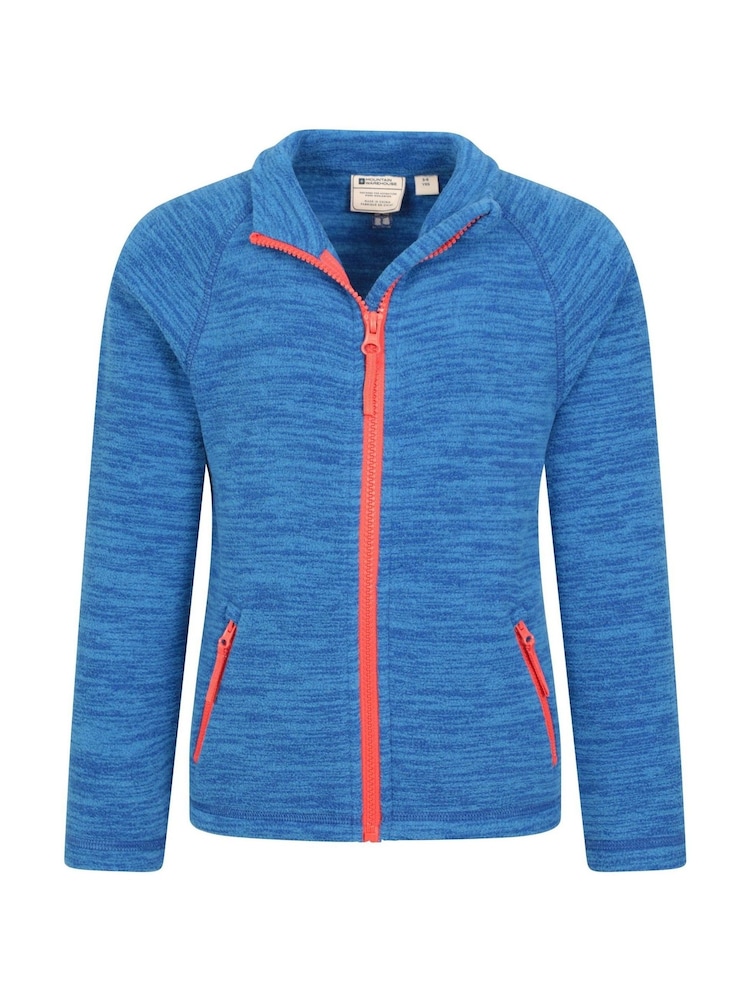 Blauw - Mountain Warehouse Kids Snowdonia Quick Drying Fleece - Image 4 of 5