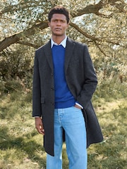 Charcoal Grey Signature Soft Touch Wool Rich Epsom Coat - Image 2 of 11