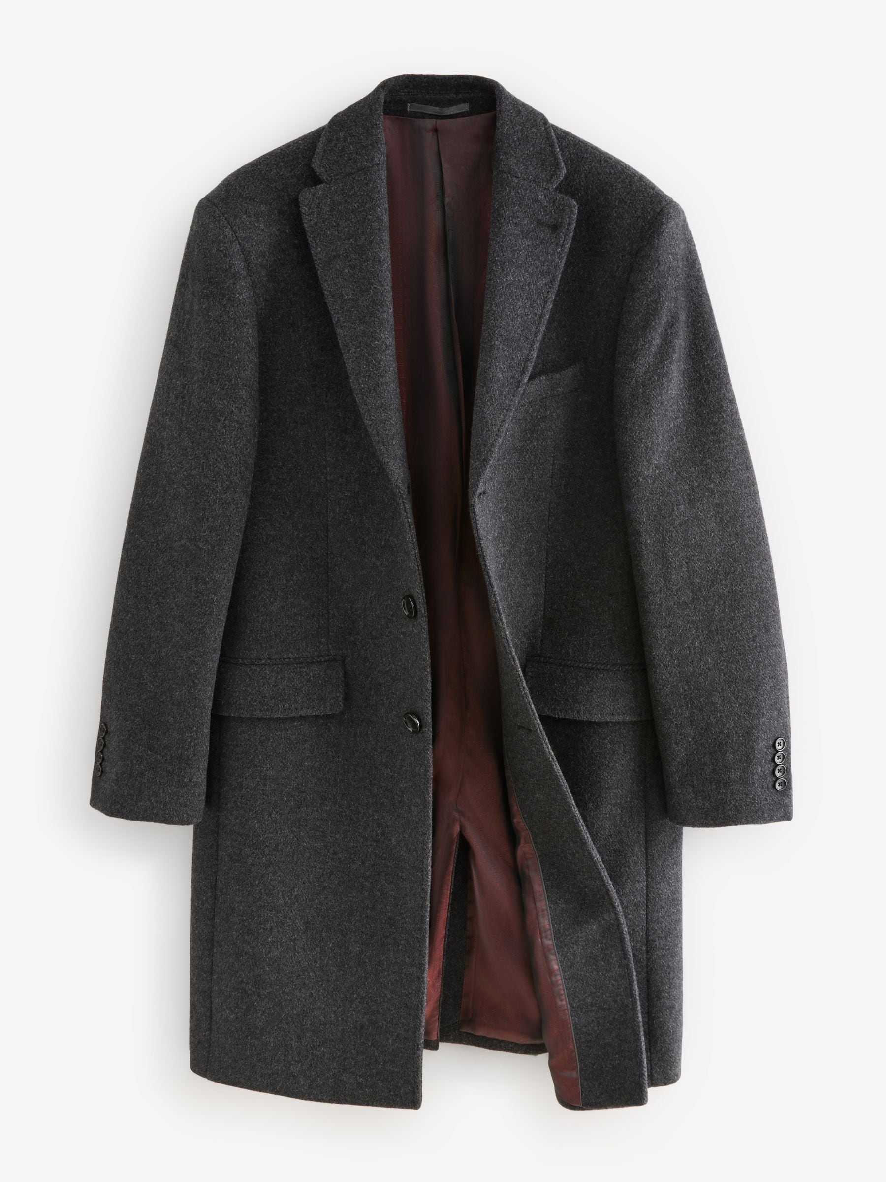 Buy Charcoal Grey Signature Soft Touch Wool Rich Italian Fabric