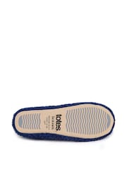 Totes Navy Isotoner Popcorn Slippers - Image 3 of 5