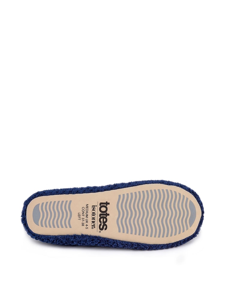 Totes Navy Isotoner Popcorn Slippers - Image 3 of 5
