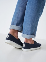 Crew Clothing Blue Victoria Laceless Trainers - Image 2 of 3