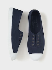 Crew Clothing Blue Victoria Laceless Trainers - Image 3 of 3