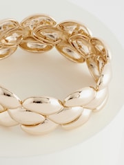 Gold Tone Diamond Stretch Bracelet - Image 4 of 4