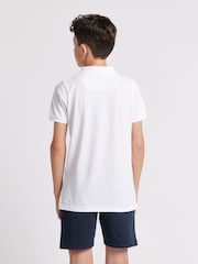 Jack Wills White Boys Pique 100% Cotton Polo Shirt - Image 4 of 6