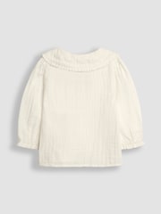 JoJo Maman Bébé Mustard Yellow Classic Cord Pinafore Dress & Top Set - Image 5 of 6