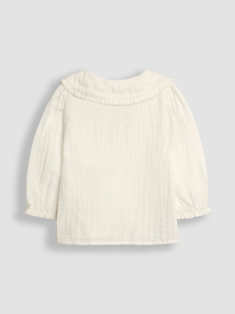 JoJo Maman Bébé Mustard Yellow Classic Cord Pinafore Dress & Top Set - Image 5 of 6