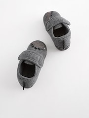 Grey Dino Touch Fastening Cupsole Slippers - Image 2 of 5