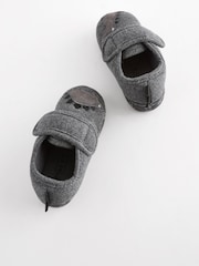 Grey Dino Touch Fastening Cupsole Slippers - Image 5 of 5