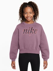 Morado ciruela - Sudadera cuadrada de polar Club de Nike - Imagen 1 de 3