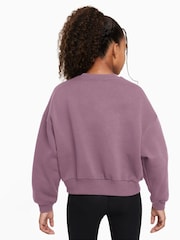 Morado ciruela - Sudadera cuadrada de polar Club de Nike - Imagen 2 de 3
