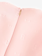 Baker by Ted Baker Pink Bow Waist Embossed Scuba Dress - Image 9 of 9