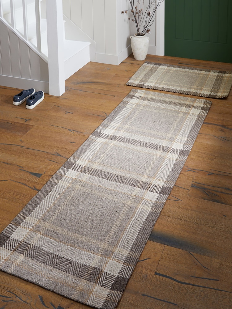 Grey Barton Check Runner - Image 1 of 6