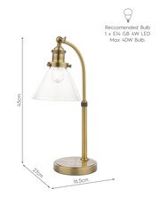 Laura Ashley Brass Isaac Desk Lamp - Image 5 of 5