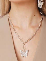 Bibi Bijoux Silver Tone Serene Wings Butterfly Necklace - Image 5 of 5