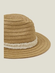 Accessorize Natural Trim Fedora Hat - Image 3 of 3