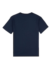 Jack Wills Blue Boys Raw Edge 100% Cotton T-Shirt - Image 6 of 7