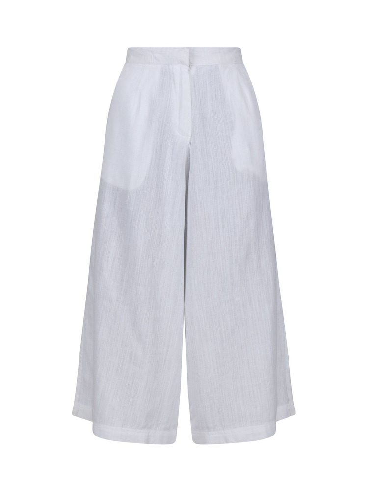 Regatta White Madley Linen Blend Culottes - Image 2 of 4 Regatta White Madley Linen Blend Culottes - Image 2 of 4