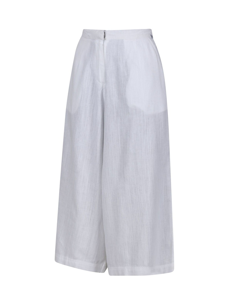 Regatta White Madley Linen Blend Culottes - Image 4 of 4