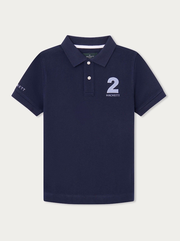 Hackett London Older Boys Blue Polo Shirt - Image 1 of 5